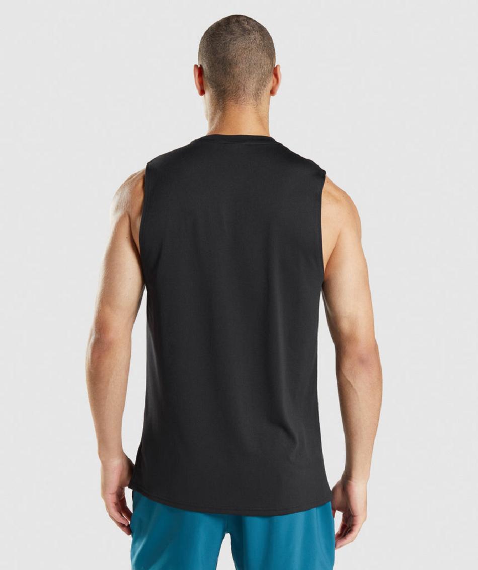 Camiseta Tirantes Gymshark Arrival Sin Manga Hombre Negras | CO 3174XYU